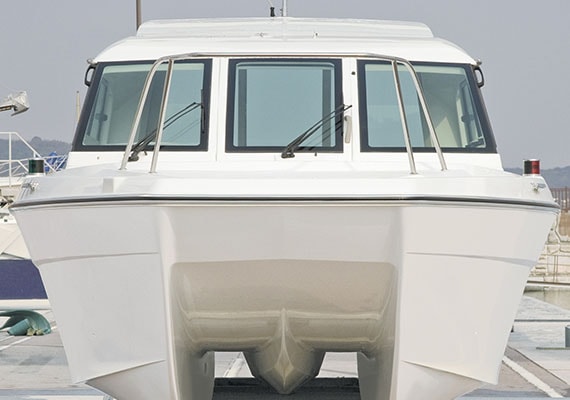 Front side view of Catamaran.
